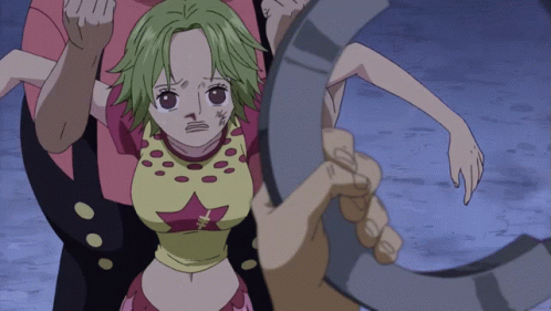 Man Holding Green Haired Girl With Star On Top GIF