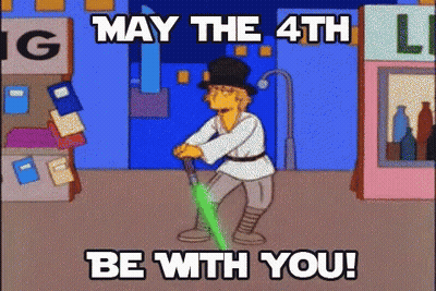 Man Holding Green Lightsaber May The 4Th Be With You GIF