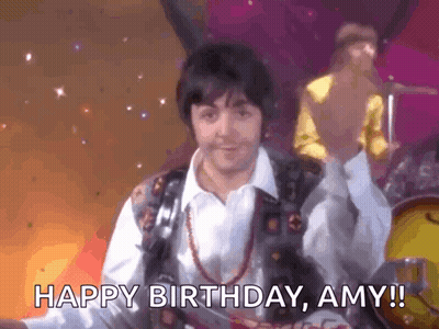 Man Holding Guitar Happy Birthday Amy GIF