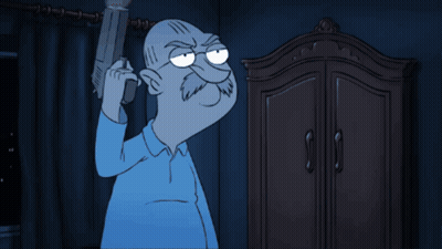 Man Holding Gun And Woman GIF