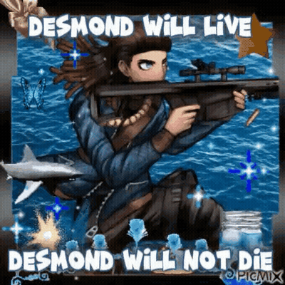 Man Holding Gun Desmond Will Live GIF