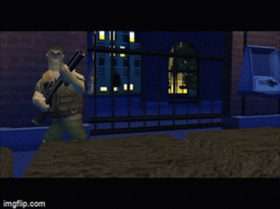 Man Holding Gun In Video Game GIF