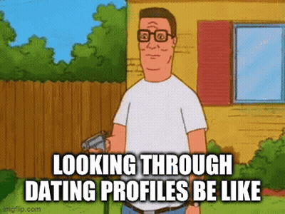 Man Holding Gun Looking Through Dating Profiles Be Like GIF