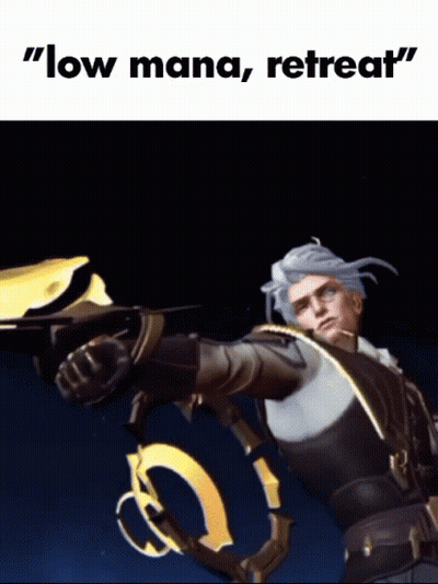 Man Holding Gun Low Mana Retreat GIF
