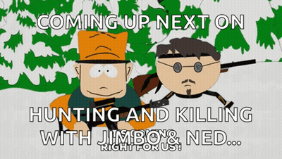 Man Holding Gun Next Hunting Killing Jimboy Ned