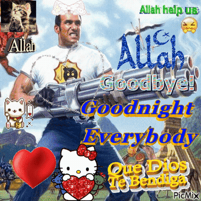 Man Holding Gun Saying Allah Help Us Goodbye GIF