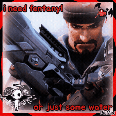 Man Holding Gun Saying I Need Fentanyl Or Just Some Water GIF
