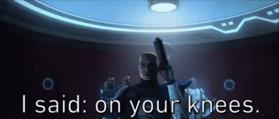 Man Holding Gun Saying I Said On Your Knees GIF