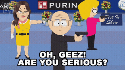 Man Holding Gun Saying Oh Geez Are You Serious GIF