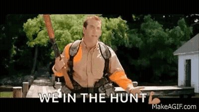 Man Holding Gun Saying We In The Hunt GIF