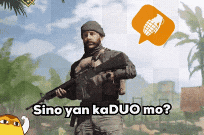 Man Holding Gun Says Sino Yan Ka Duo Mo GIF