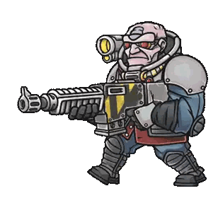 Man Holding Gun With Scope Sticker