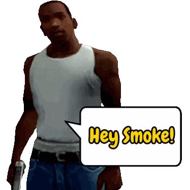 Man Holding Gun With Speech Bubble Sticker
