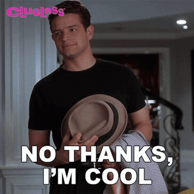 Man Holding Hat No Thanks I'm Cool GIF