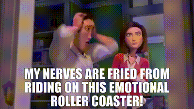 Man Holding Head Next To Woman GIF