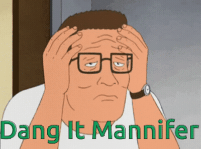Man Holding Head Saying Dang It Mannifer GIF