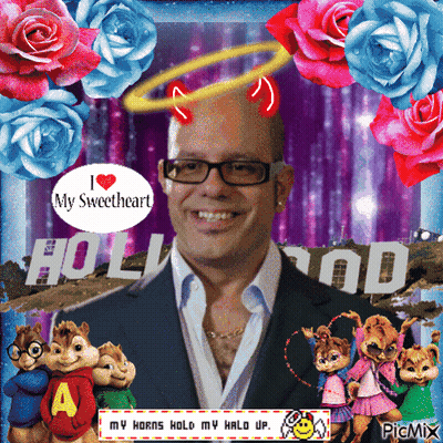 Man Holding Heart With Alvin And Other Names GIF