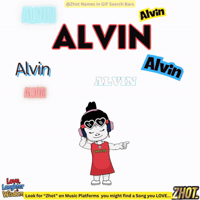 Man Holding Heart With Alvin Surrounded By Names GIF