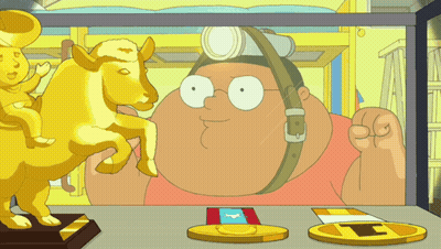 Man Holding Horse Statue GIF