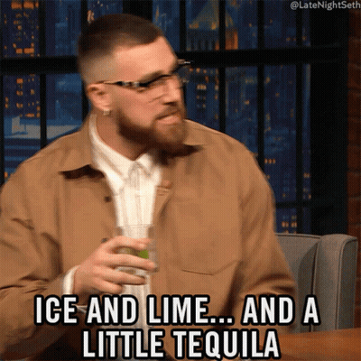 Man Holding Ice Lime And Tequila GIF