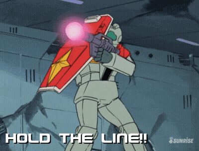 Man Holding Jar And Sword Saying Bombs GIF
