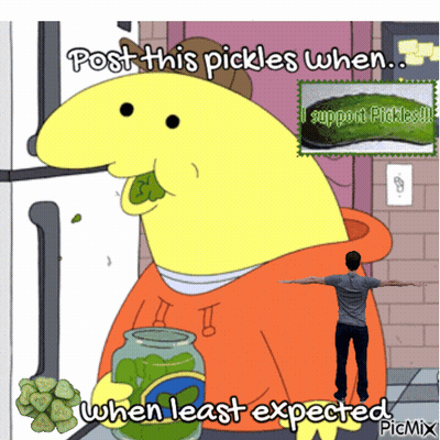 Man Holding Jar Of Pickles Post This Pickles When GIF