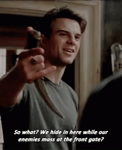 Man Holding Knife And Pointing GIF