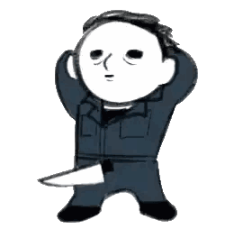 Man Holding Knife Sticker