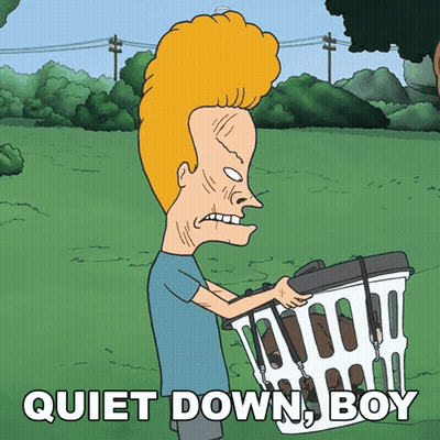 Man Holding Laundry Basket Quiet Down Boy GIF