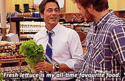 Man Holding Lettuce Says Fresh Lettuce All Time Favorite GIF