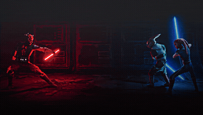 Man Holding Light Saber GIF