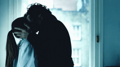 Man Holding Little Girl In Front Of Window GIF