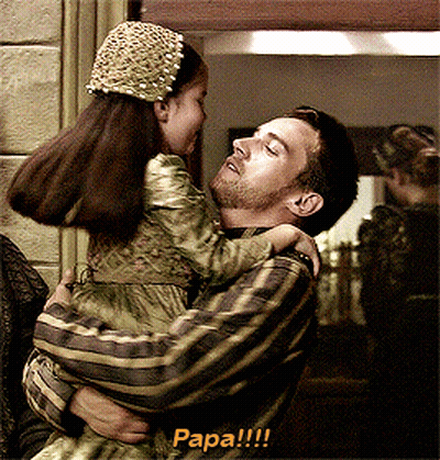 Man Holding Little Girl Saying Papa GIF