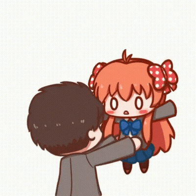 Man Holding Little Girl With Bow In Hair GIF