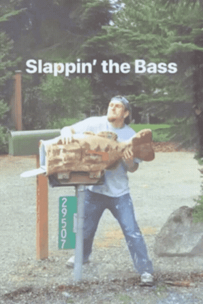 Man Holding Log In Front Of Mailbox 29507 GIF