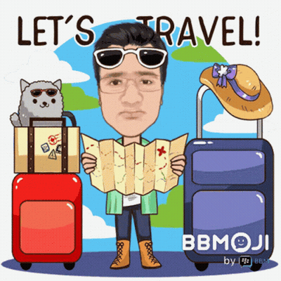 Man Holding Map Saying Let's Travel GIF