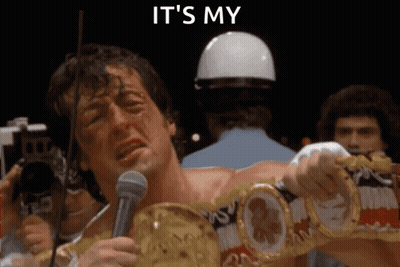 Man Holding Microphone And Boxing Belt Saying It's My GIF