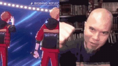 Man Holding Microphone At Bigbang Reflect Sign GIF