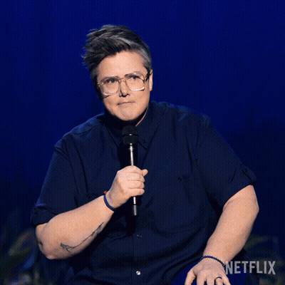 Man Holding Microphone Blue Netflix Background GIF