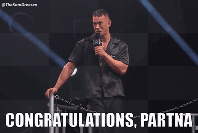 Man Holding Microphone Congratulations Partna GIF