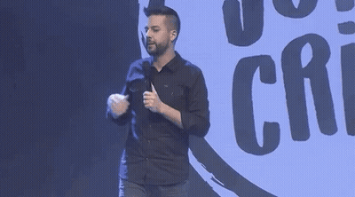 Man Holding Microphone Feed Me Tacos And Tell Me GIF