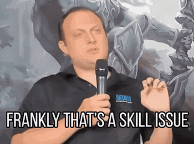 Man Holding Microphone Frankly That's A Skill Issue GIF