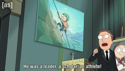 Man Holding Microphone He Was A Leader A Scholar An Athlete GIF