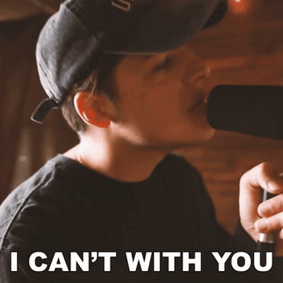 Man Holding Microphone I Cant With You GIF