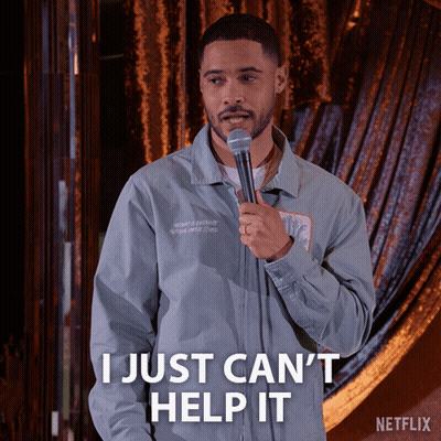 Man Holding Microphone I Just Can't Help It GIF