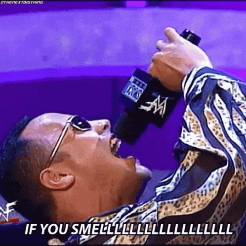 Man Holding Microphone In Mouth Saying If You Smell GIF