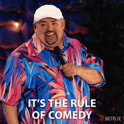 Man Holding Microphone It's The Rule Of Comedy GIF