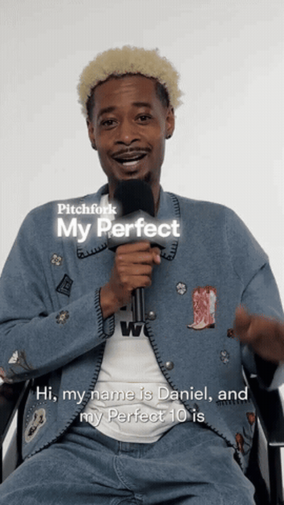 Man Holding Microphone Pitchfork My Perfect GIF