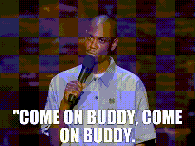 Man Holding Microphone Saying Come On Buddy GIF