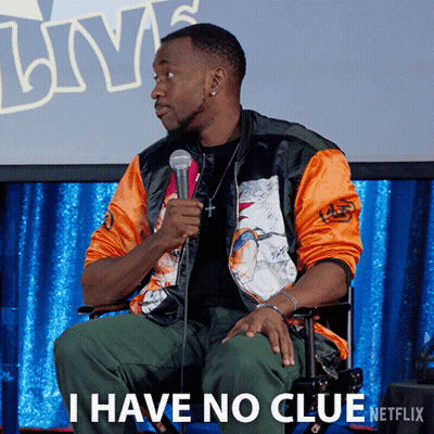 Man Holding Microphone Saying I Have No Clue